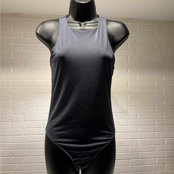 Express Charcoal Sleeveless Bodysuit - Picture 1 of 4